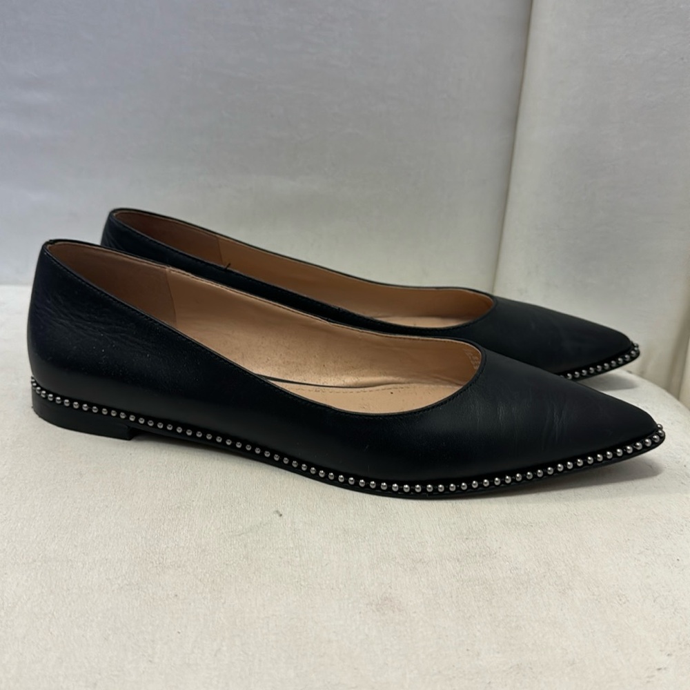 COACH Black Leather Flats - Picture 1 of 3